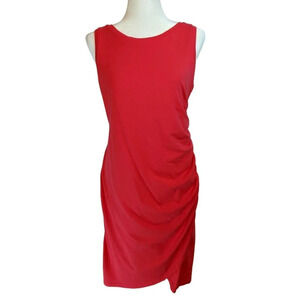 Treasure & Bond Orange Ruched Tank Comfort Sun Dress  Size Large